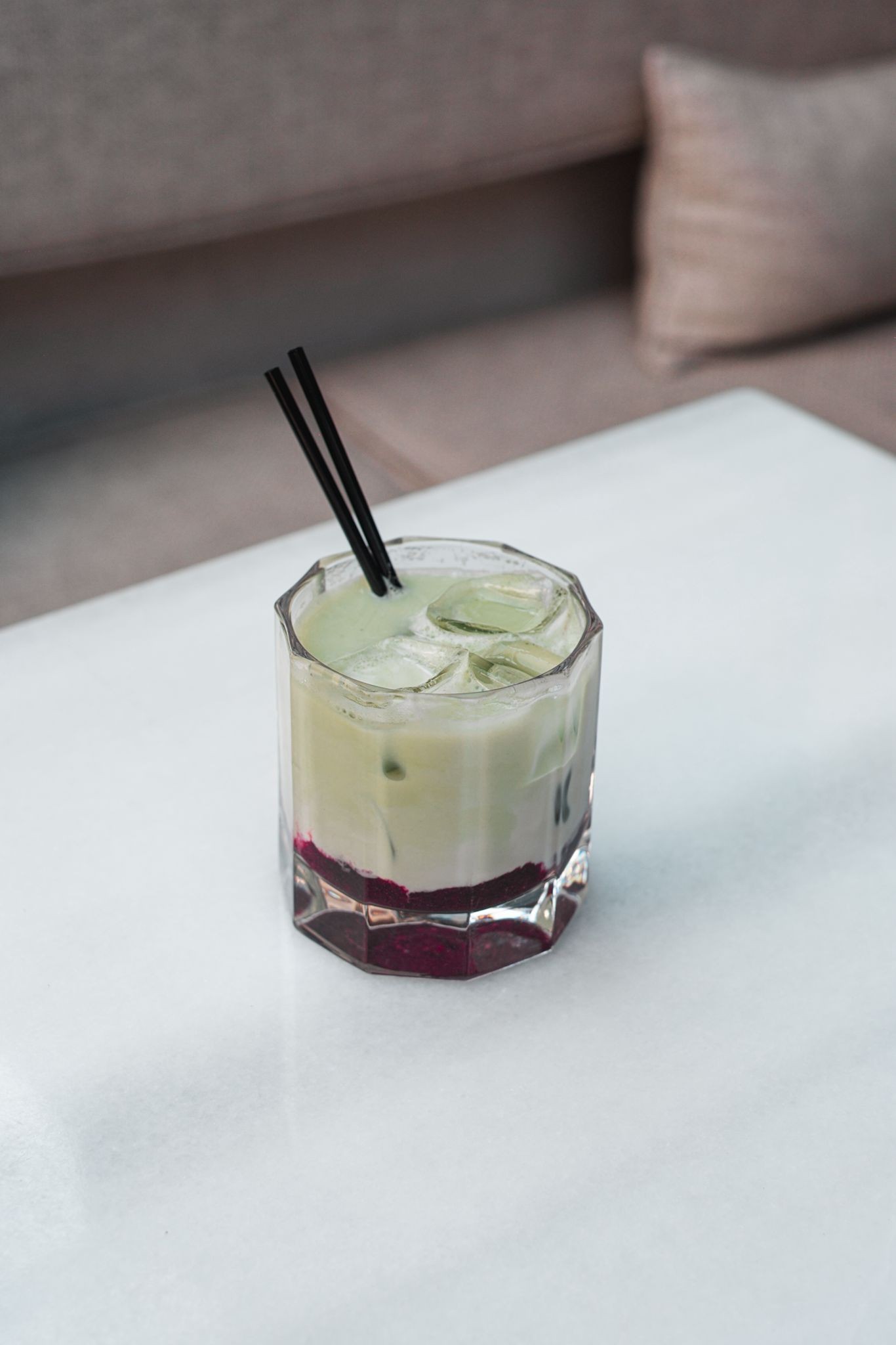 Ice Blueberry Matcha
