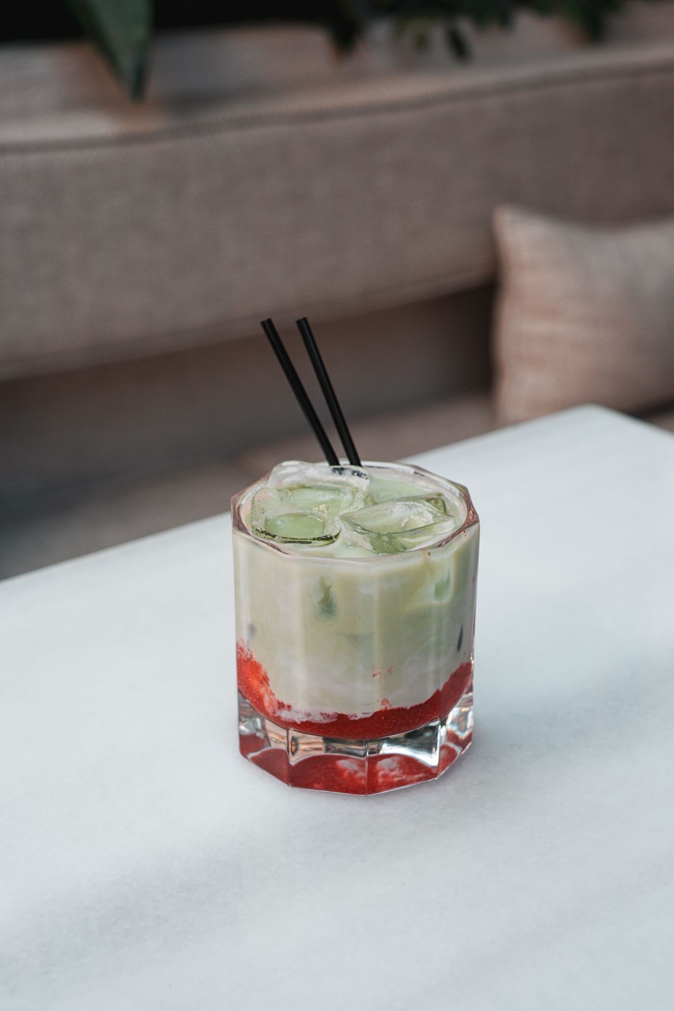 Ice Strawberry Matcha